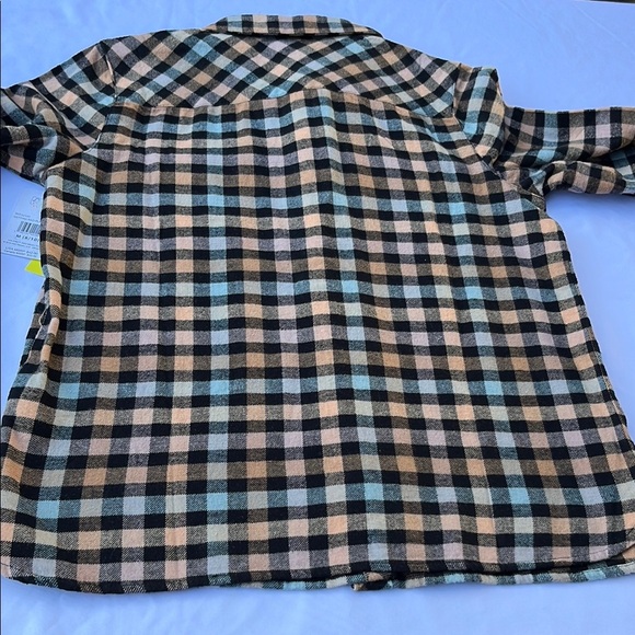 Volcom Kids Checkered Shirt - Blue, Brown, and Black - Picture 5 of 13